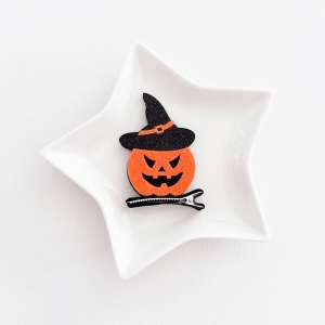 Girl Hair Clip Pumpkin Stand Halloween (GHP6313)